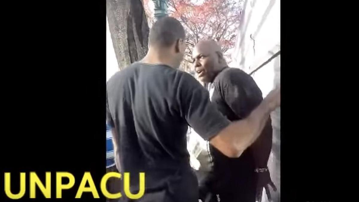 Una imagen de video muestra la detención de un activista cubano durante una protesta pacífica en La Habana.