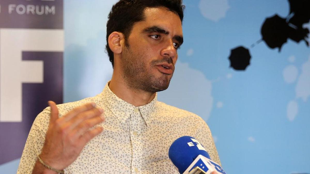 El activista cubano Danilo "El Sexto" Maldonado durante entrevista con Efe en Ciudad de Guatemala (Guatemala).