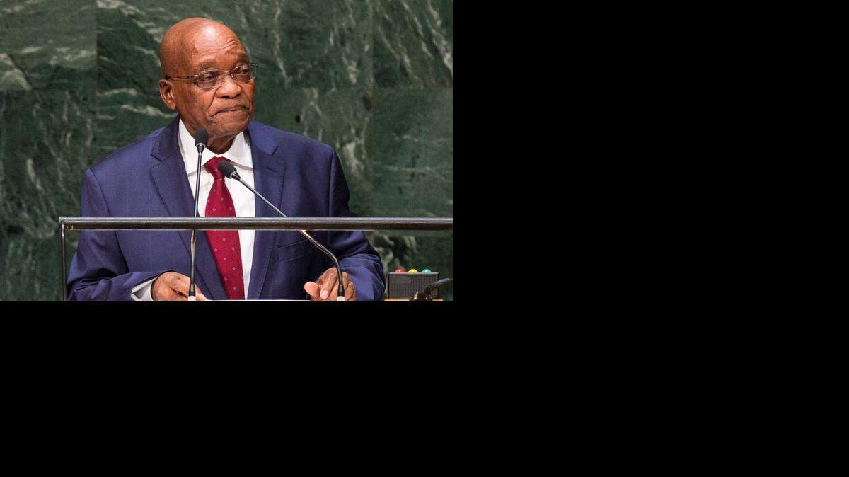 
Jacob Zuma, presidente de Sudáfrica, durante su discurso ante la Asamblea General de las Naciones Unidas, en Nueva York.
