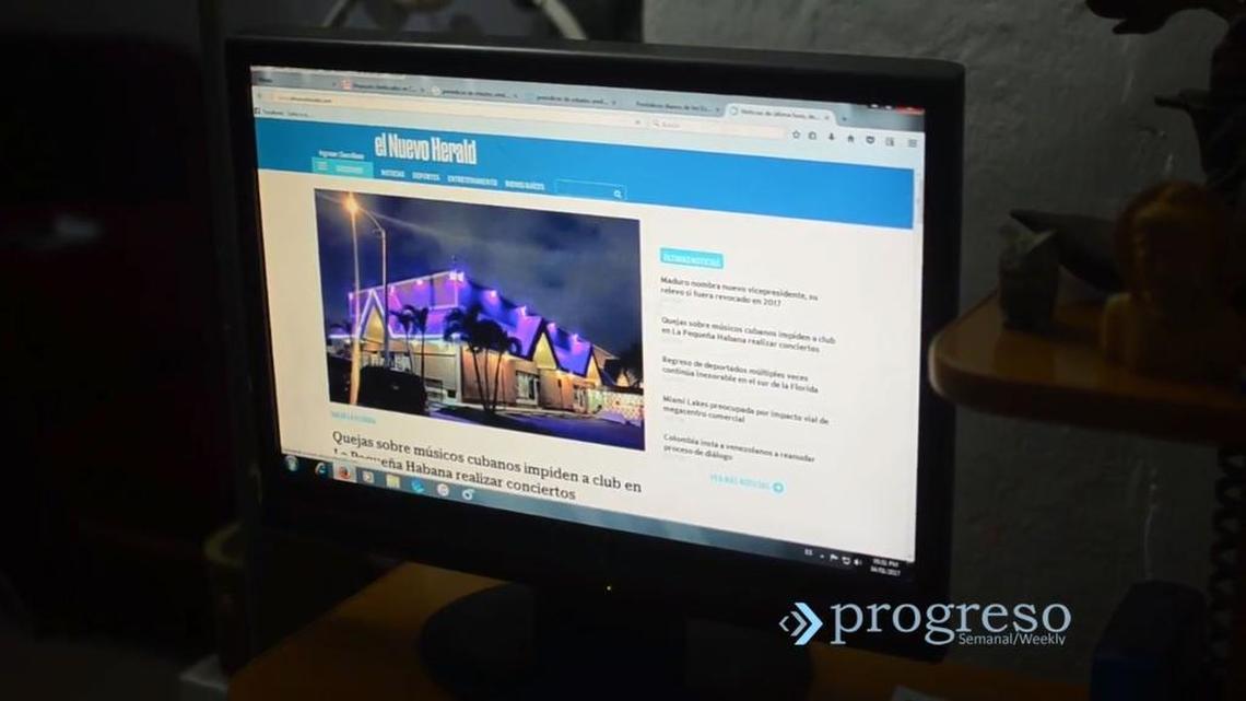 Un usuario accede a el Nuevo Herald desde su hogar en La Habana Vieja