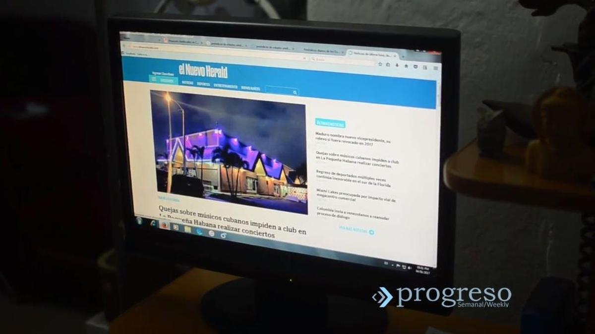 Un usuario accede a el Nuevo Herald desde su hogar en La Habana Vieja