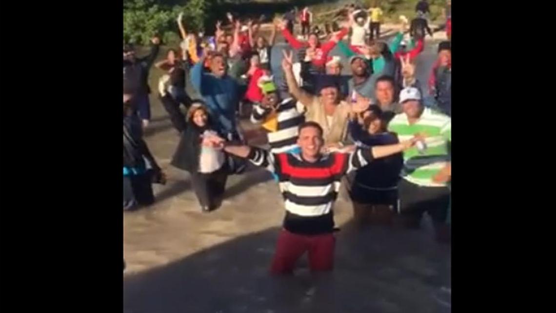 Grupo de 41 balseros que llegaron a Cayo Marquesas, al sur de la Florida.