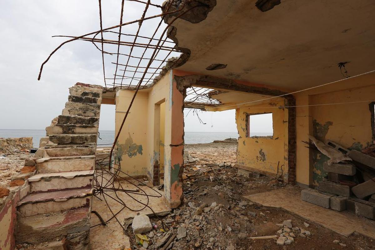 Estos fueron los restos de la casa de Juan Carlos Cordero en la costa del pueblo de Cojímar.