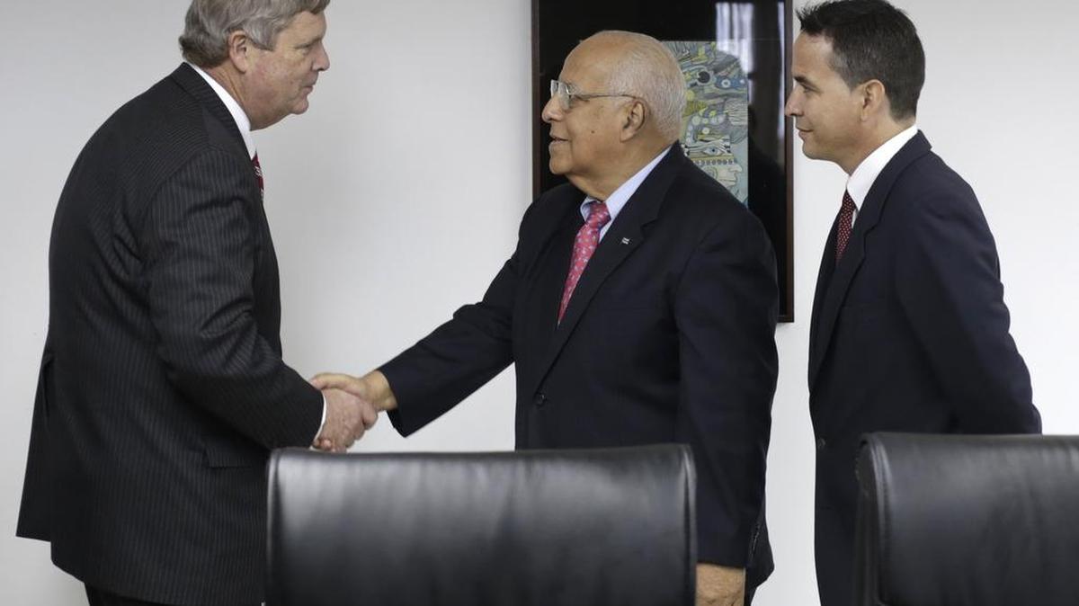 Thomas Vilsack, quien cumple una visita de dos días a La Habana, fue recibido por el vicepresidente Ricardo Cabrisas.