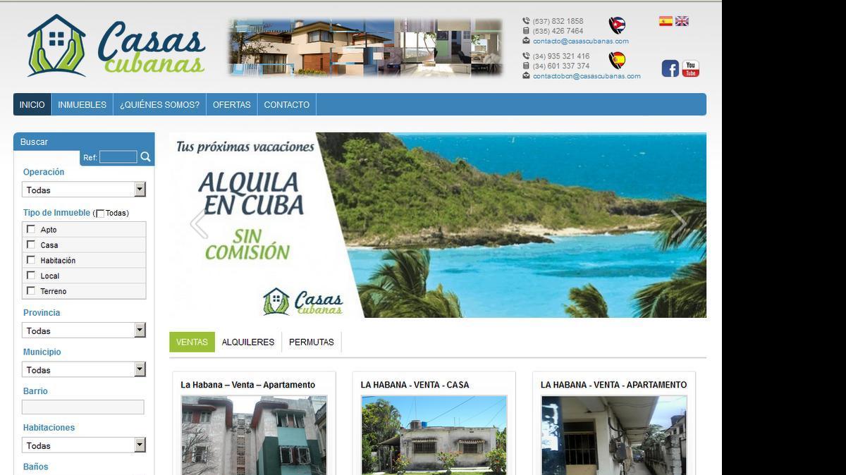 
Casas Cubanas es uno de los portales en la internet dedicados al naciente mercado de bienes raíces en Cuba.
