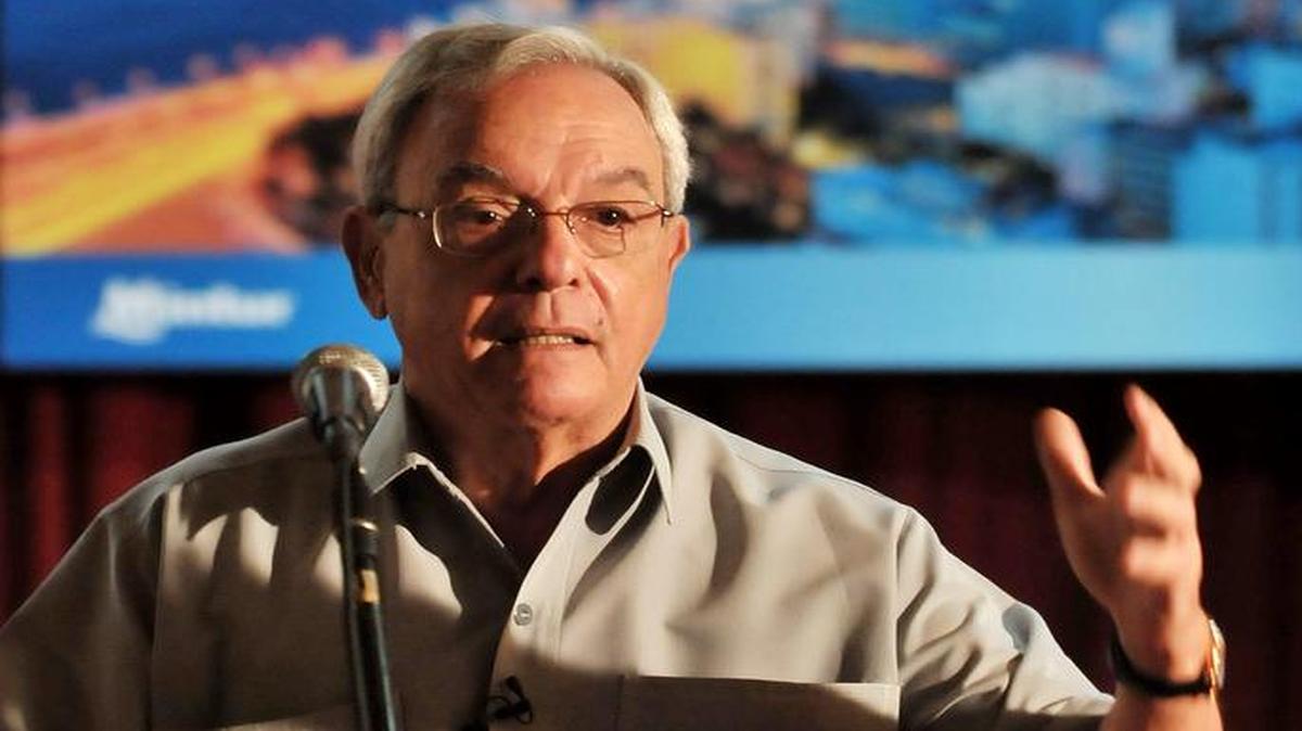 
Eusebio Leal, historiador de la Ciudad de La Habana, en una conferencia en mayo del 2011, durante la Feria Internacional de Turismo FITCUBA.
