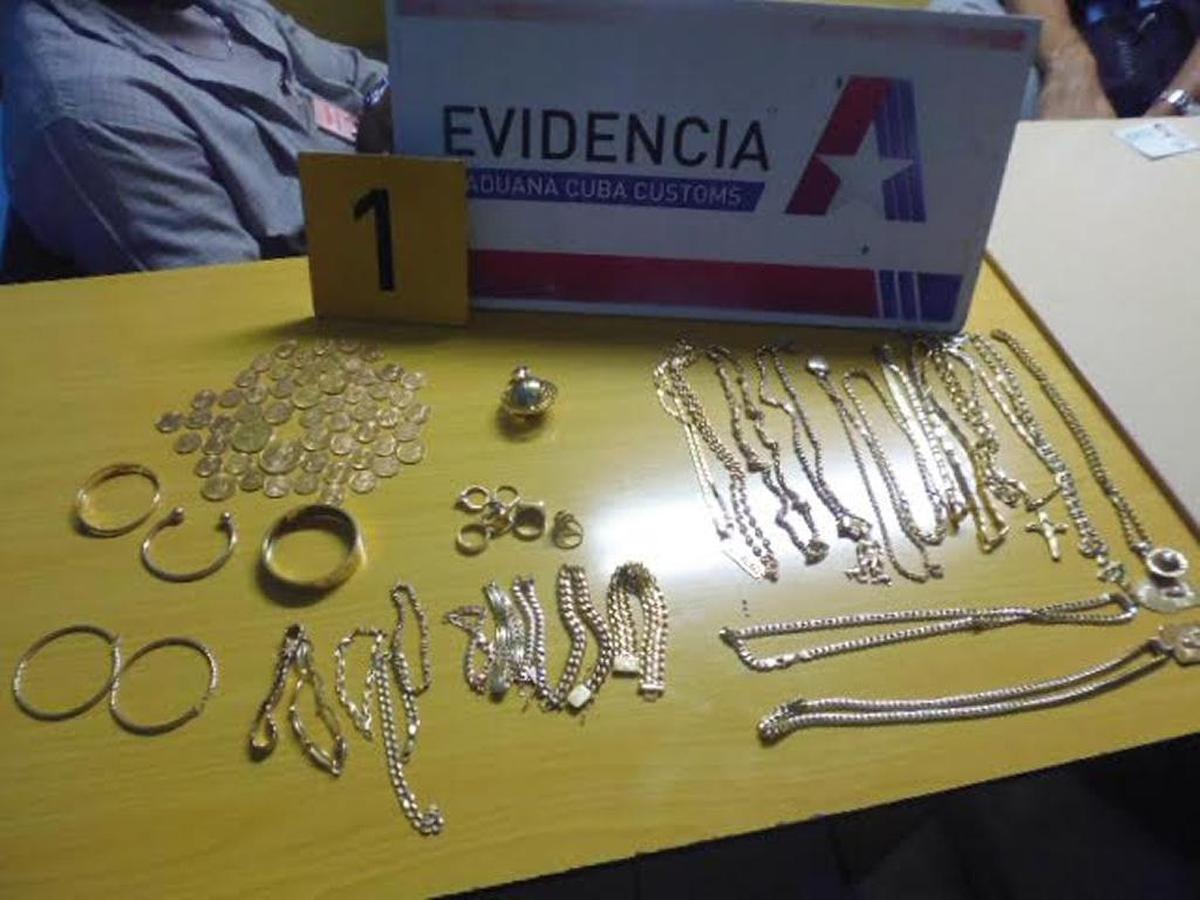 Jewelry confiscated by customs officials in Cuba.