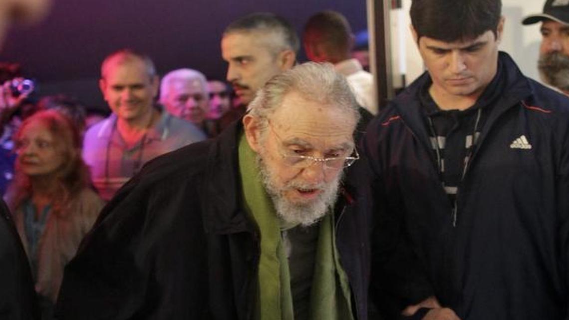 Fidel Castro durante la inauguración de una galería de arte en La Habana el 8 de enero del 2014.