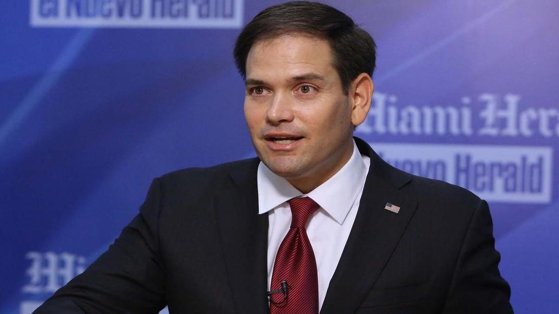 El senador Marco Rubio comparece ante las juntas editoriales de el Nuevo Herald y el Miami Herald, el 15 de agosto de 2016. 