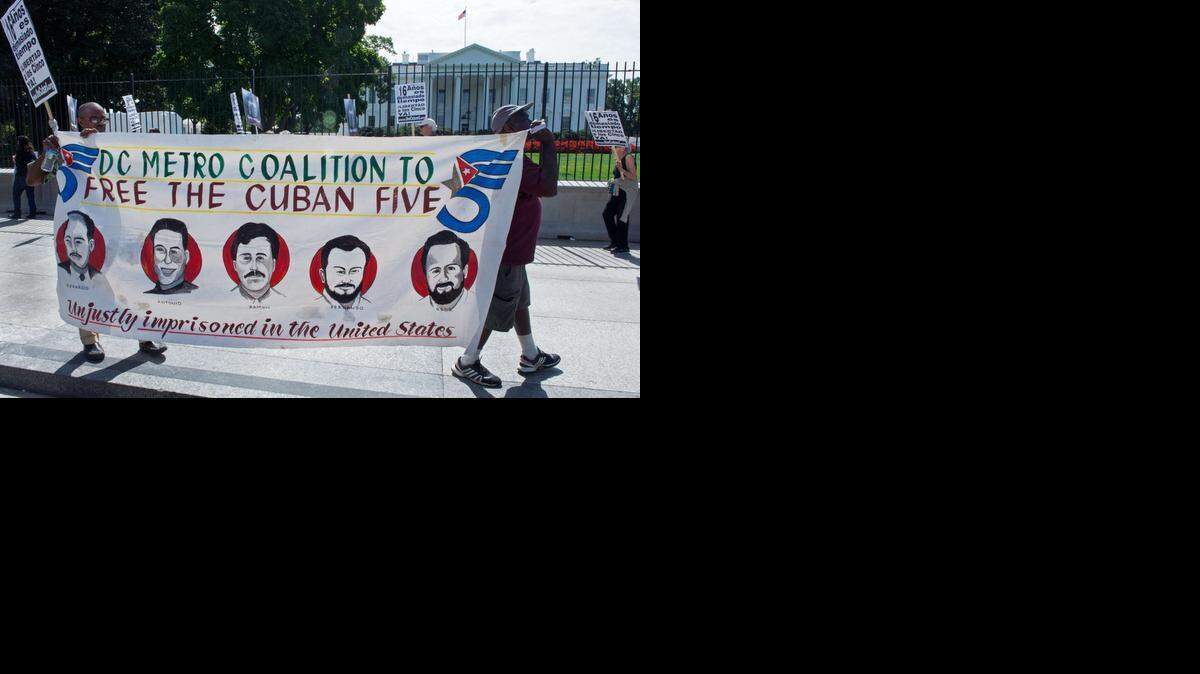 
Una protesta frenta a la Casa Blanca a favor de la liberación del resto de los espías cubanos del grupo de ‘Los Cinco.
