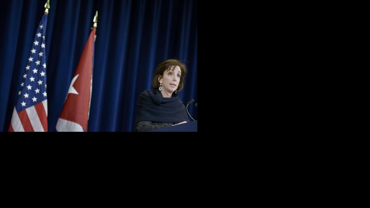 
Roberta Jacobson, subsecretaria de Estado para América Latina, durante una conferencia de prensa el viernes 27 de febrero en Washington. Las delegaciones de EEUU y Cuba sostuvieron conversaciones de alto rango en la capital estadounidense. 

