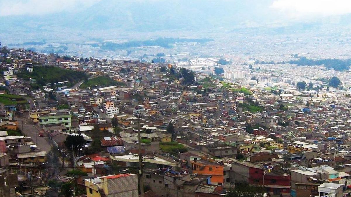 Vista parcial de Quito, Ecuador.