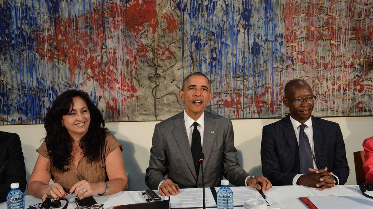 El presidente Barack Obama se reúne con disidentes y representantes de la socieadad civil, el martes en La Habana.