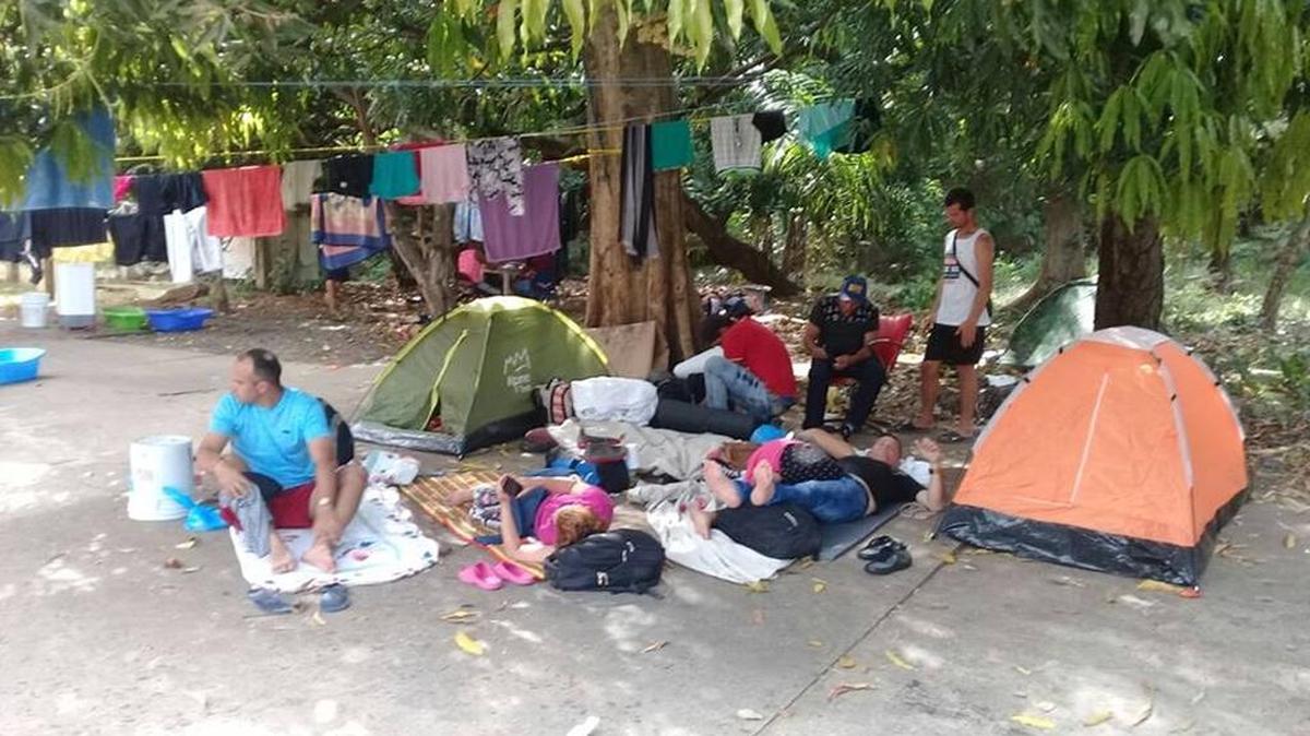 Cubanos varados en Panamá.