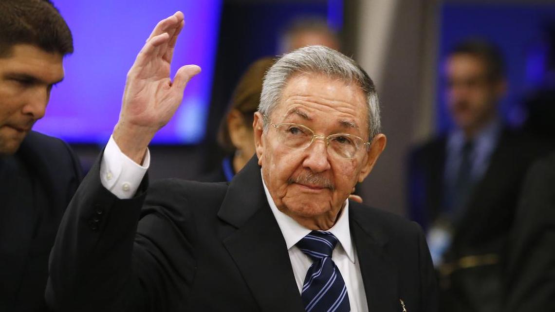 Raúl Castro, el gobernante de Cuba durante una sesión de las Naciones Unidas.
