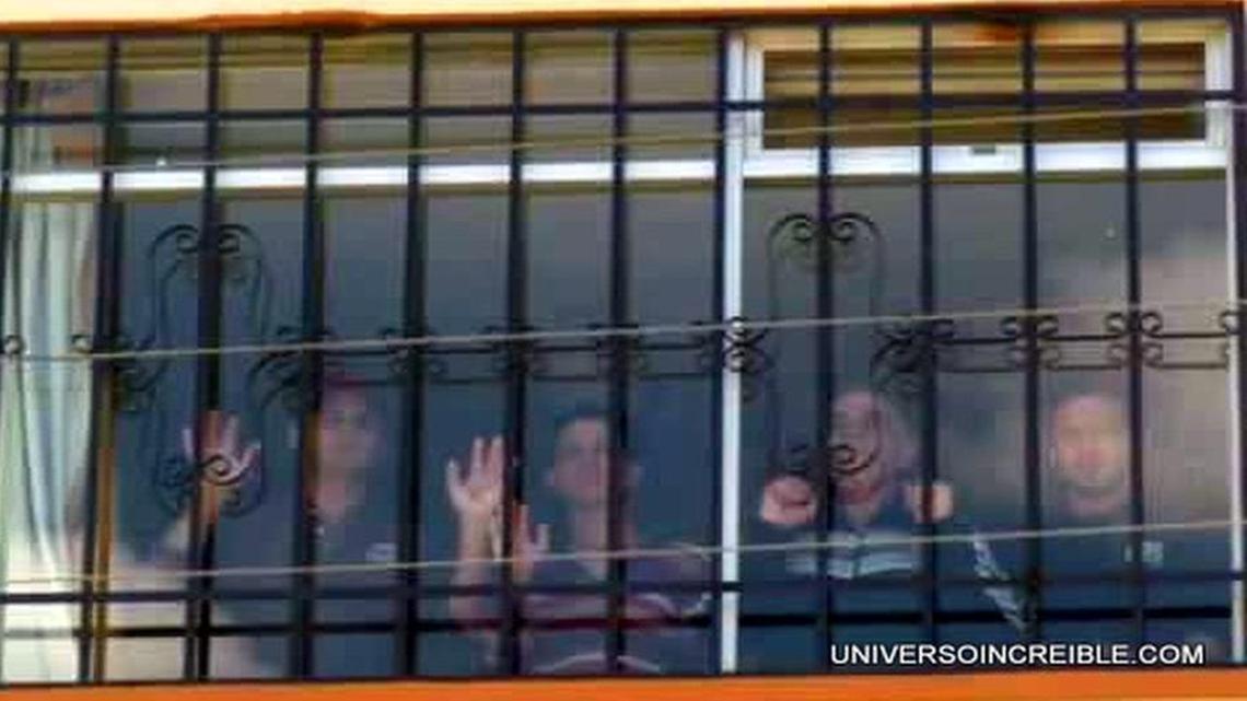Cubanos detenidos en el Hotel Carrión. Septiembre 2015.