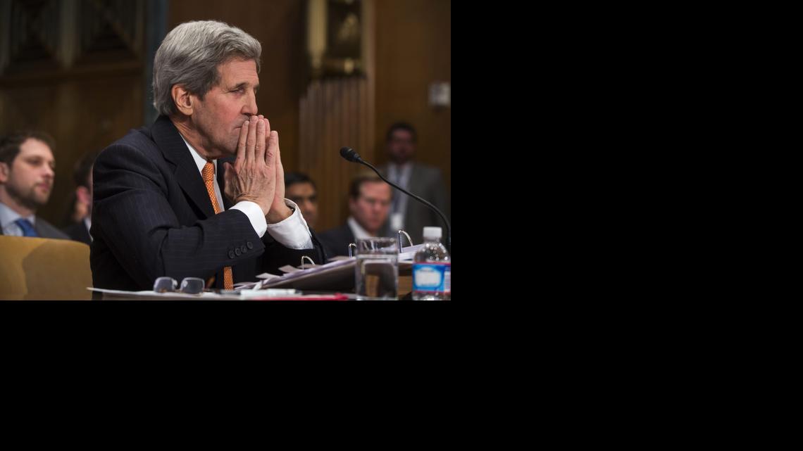 
El secretario de Estado de Estados Unidos, John Kerry, testifica ante los comités de Relaciones Exteriores y de Gastos del Senado. Foto de archivo. 
