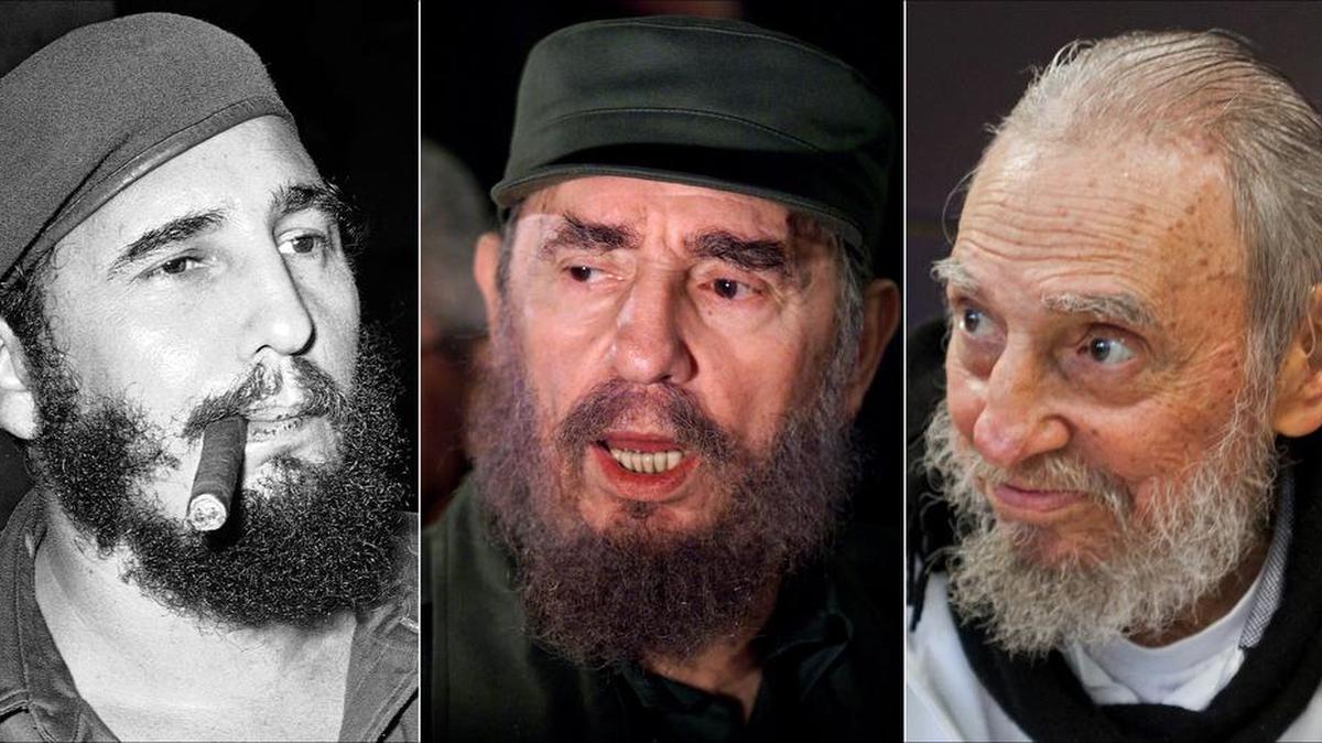 Combo de fotografías de Fidel Castro.