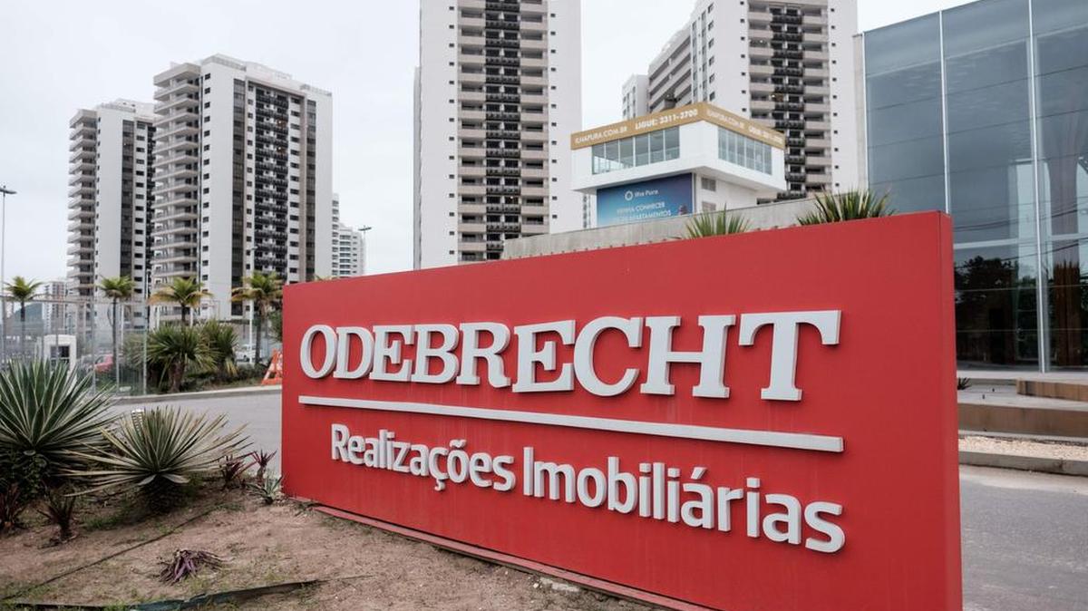 El logo de la constructora brasileña Odebrecht.