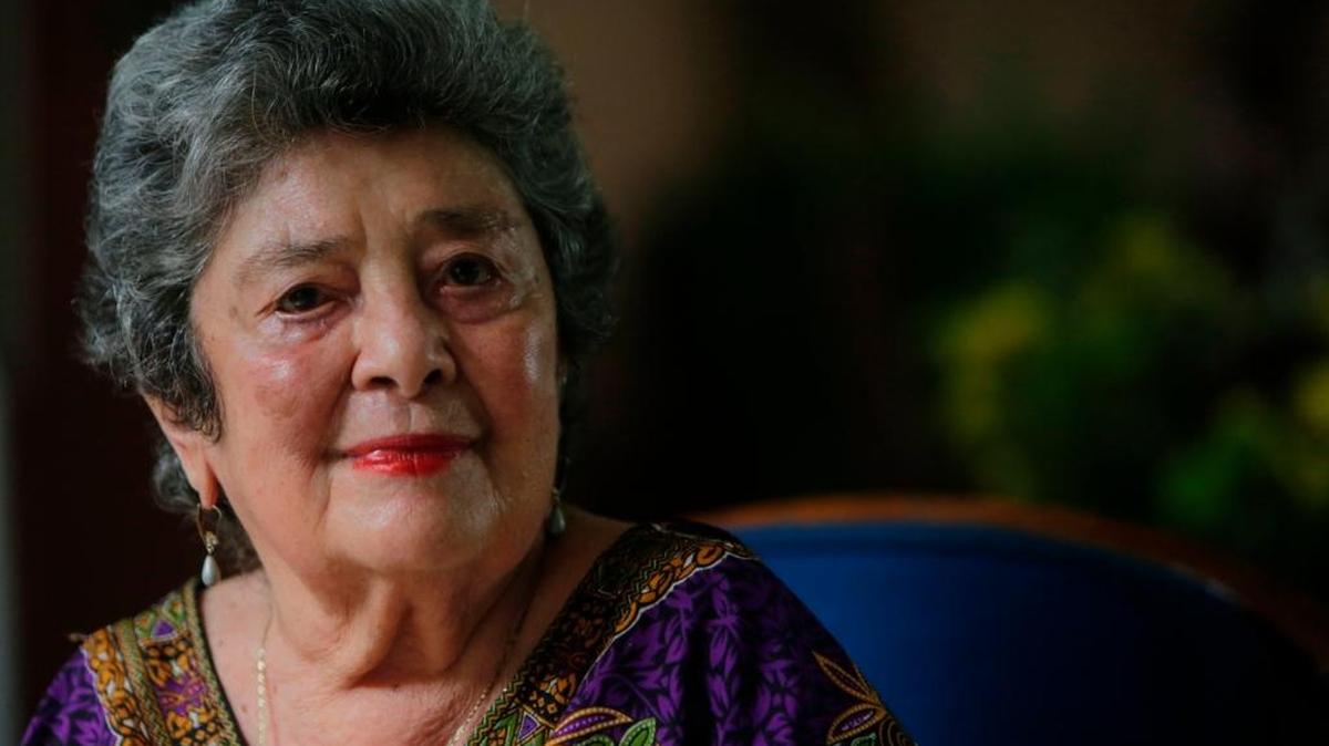 En esta fotografía del 18 de mayo del 2017 la poeta nicaragüense Claribel Alegría, de 93 años, se refirió al Premio Reina Sofía de Poesía Iberoamericana 2017.
