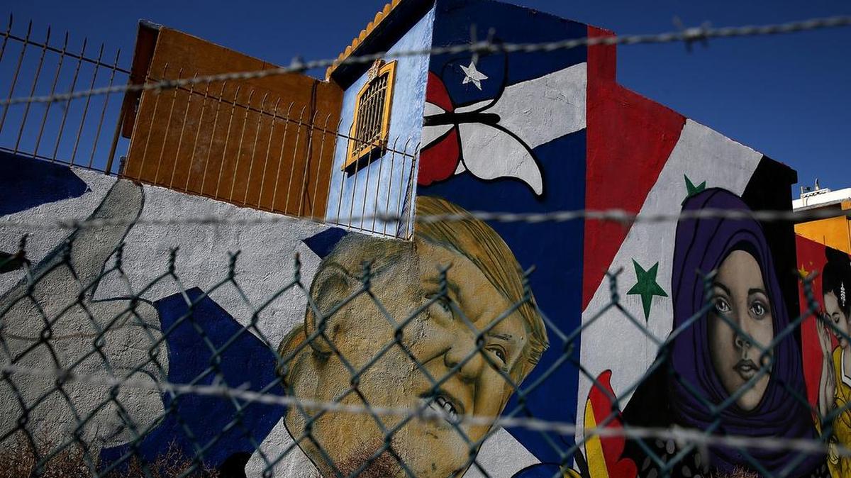 Un mural con la imagen del presidente Donald Trump en Tijuana, México, el 27 de enero del 2017.
