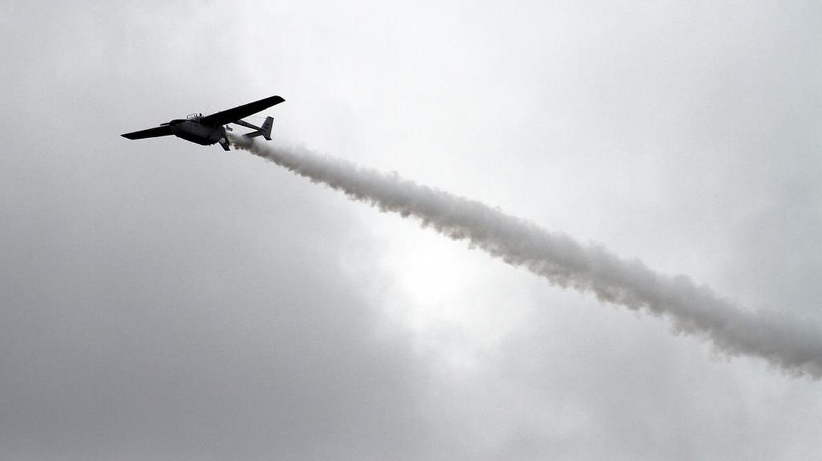 Foto de archivo de una aeronave Cessna en un evento de aeronáutica en Miami.