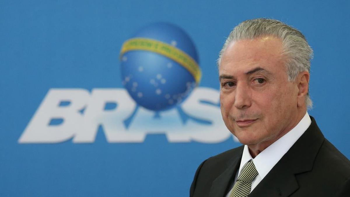 El presidente interino de Brasil Michel Temer. 