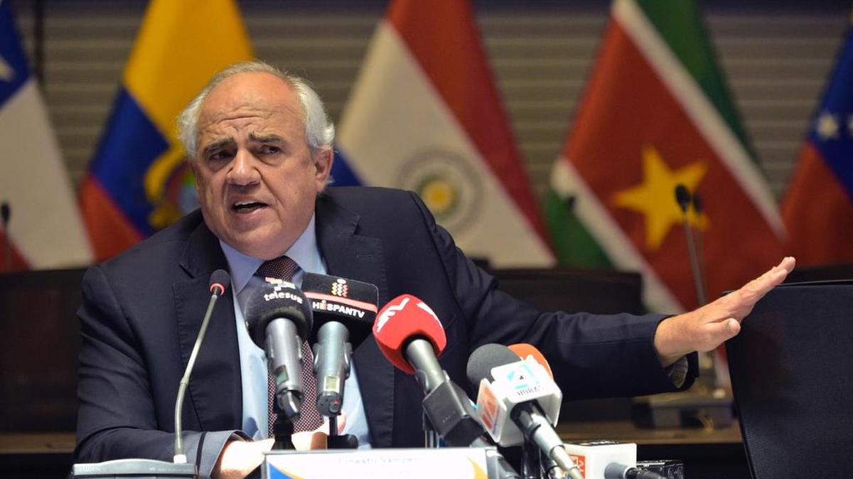 El secretario general de la Unasur, Ernesto Samper este 5 de noviembre de 2015