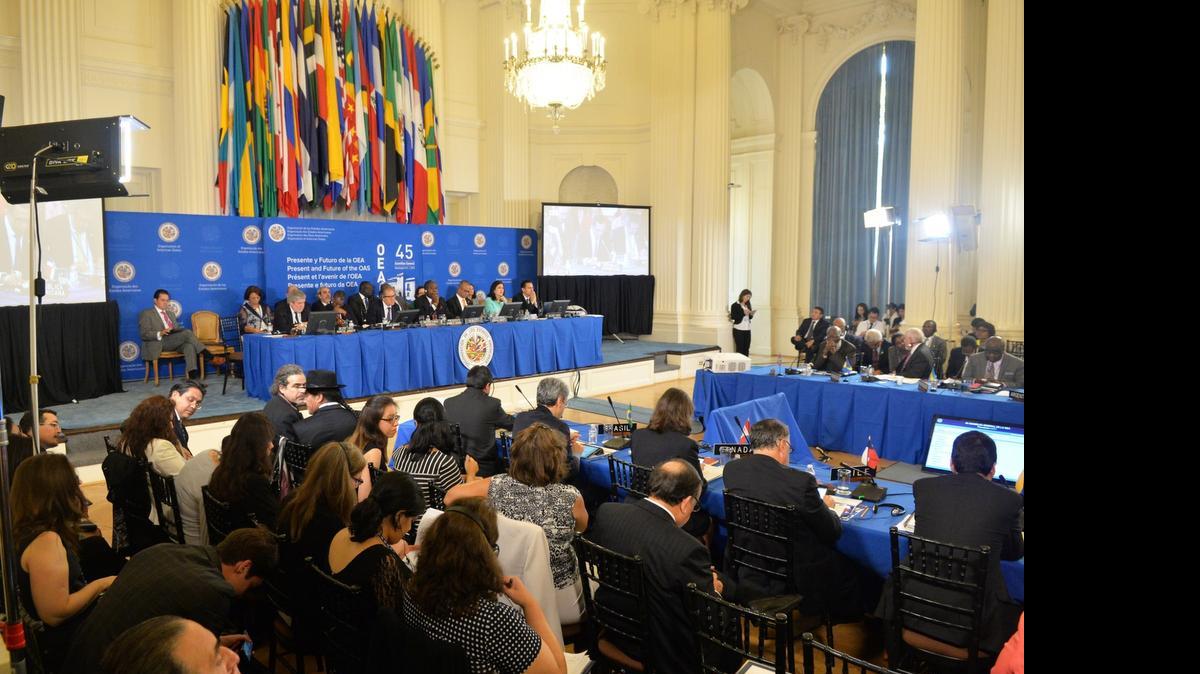 
La Asamblea General de la OEA comenzó el lunes en Washington.
