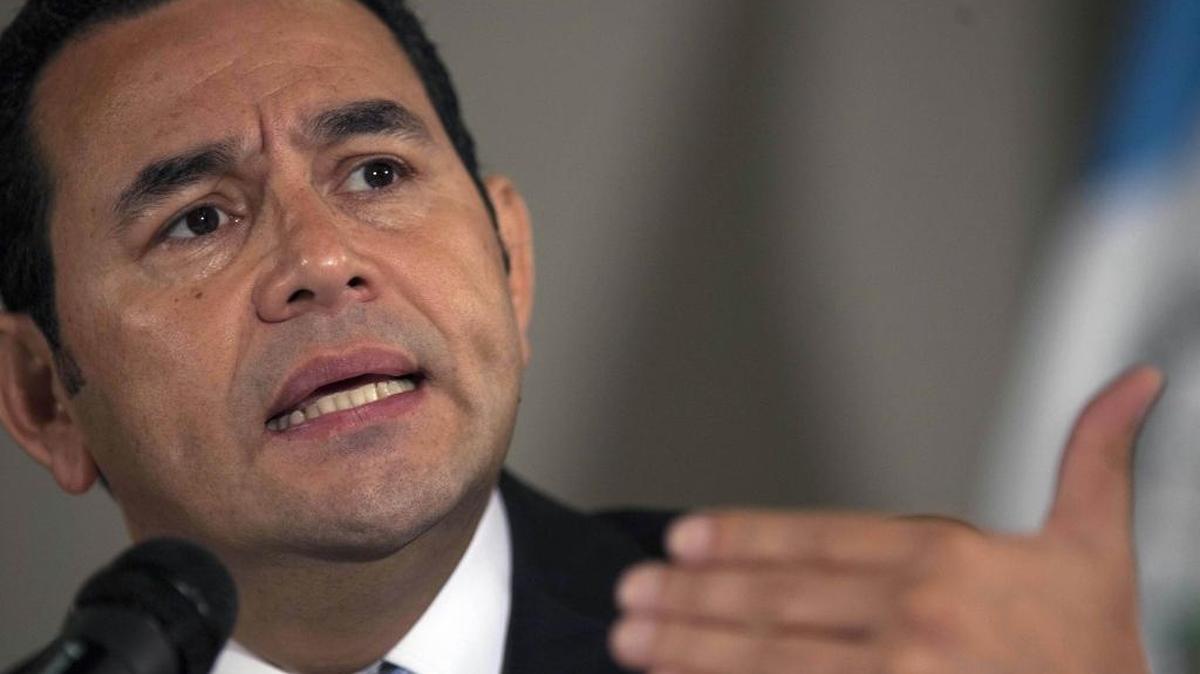 El presidente electo de Guatemala, Jimmy Morales, durante una conferencia de prensa en Ciudad de Guatemala, en octubre.
