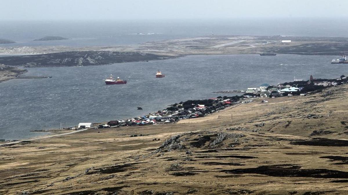Vista general de la capital Stanley, en las Islas Malvinas. Foto de archivo.
