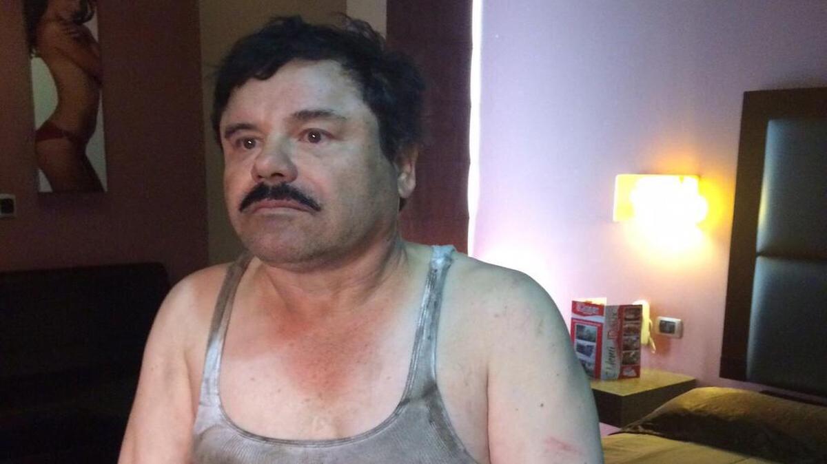 Primera imagen del narcotraficante Joaquín “El Chapo” Guzmán filtrada a medios locales el viernes 8 de enero de 2016, tras su recaptura en la ciudad de Los Mochis, Sinaloa (México). 