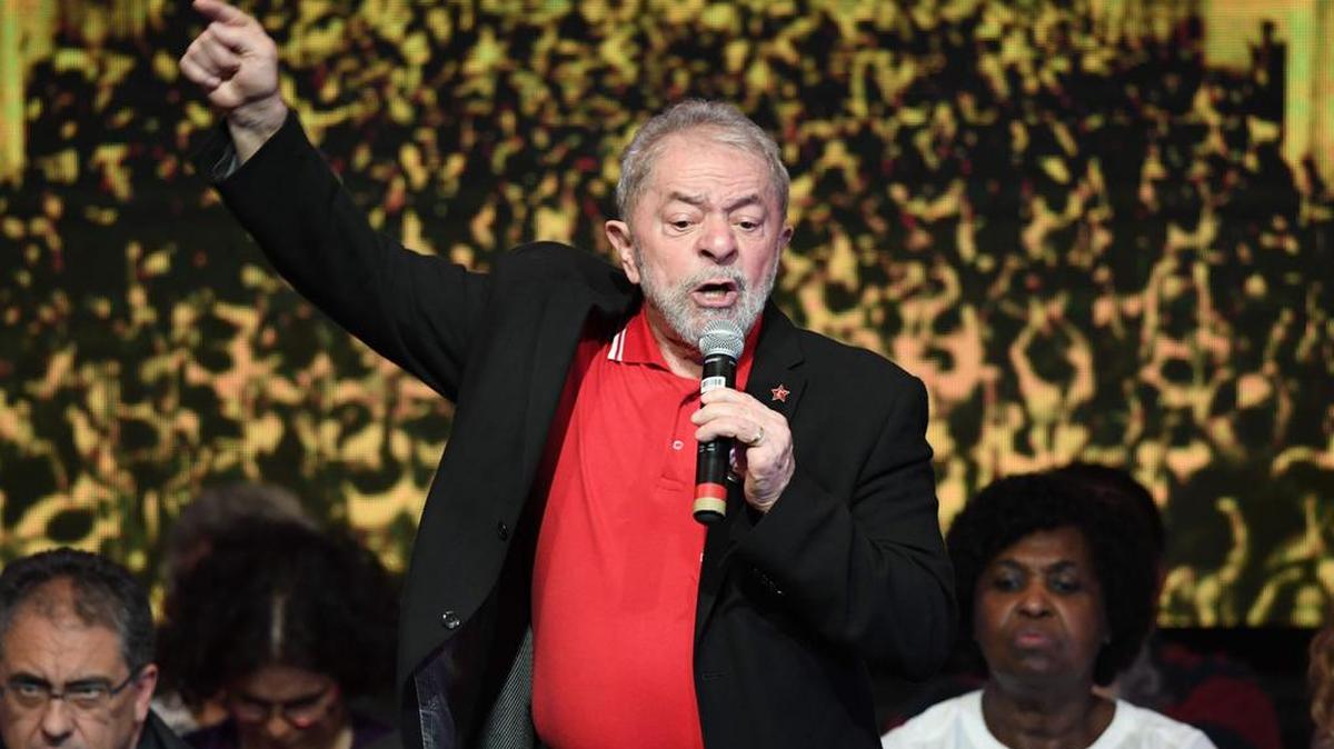 El ex presidente de Brasil, Luiz Inacio Lula Da Silva, durante un discurso en Brasilia el 1 de junio de 2017.