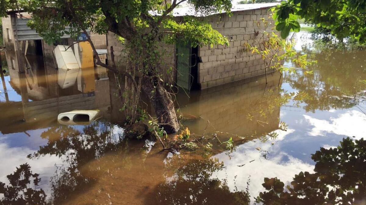 Fotografía del 3 de agosto de 2016, cedidas por la Defensoría del Pueblo de Colombia, muestran las inundaciones en Puerto Carreño (Colombia).