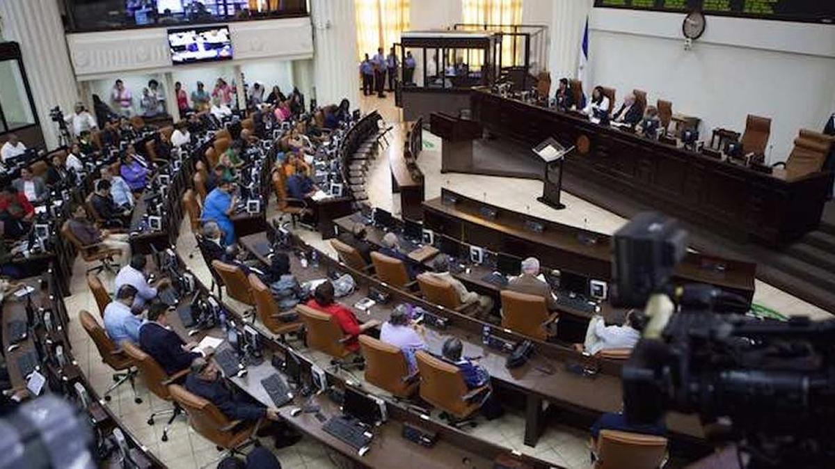 Vista general de la sesión plenaria del Parlamento nicaragüense en Managua Nicaragua.