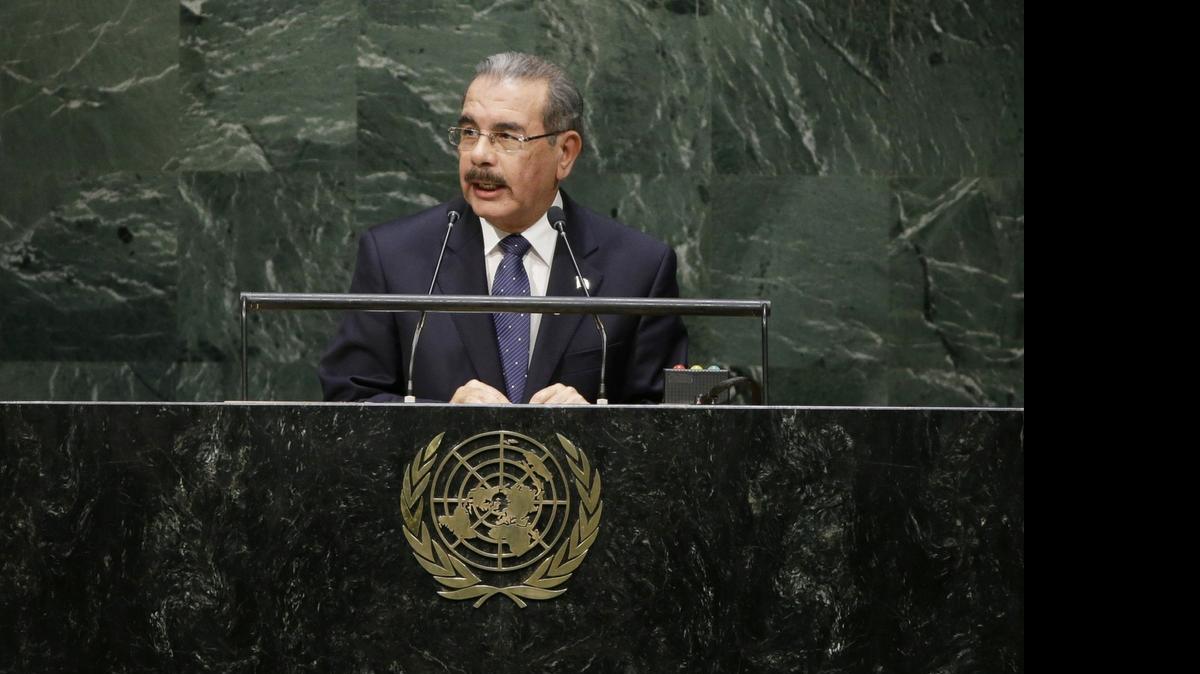 
El presidente de República Dominicana, Danilo Medina, en la Asamblea General de la ONU, en Nueva York, en el 2014.
