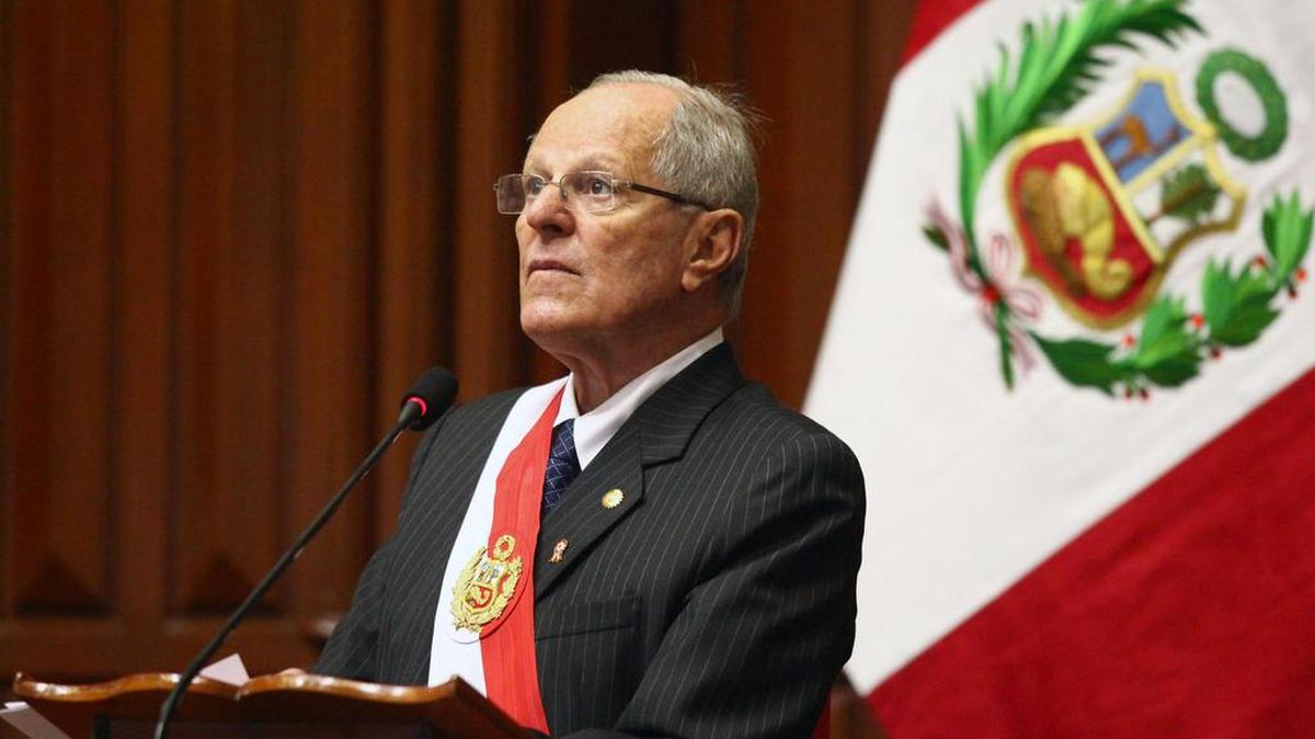 El presidente de Perú, Pedro Pablo Kuczynski, presenta ante el Congreso de la República un discurso con el balance de su primer año de gestión el viernes 28 de julio del 2017, en Lima (Perú).