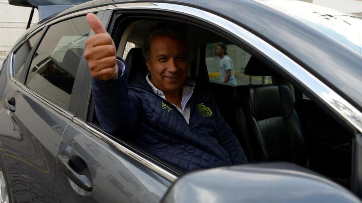 Lenín Moreno, ex vicepresidente de Correa que con un 39,36% se quedó a pocas décimas de ganar en primera vuelta.