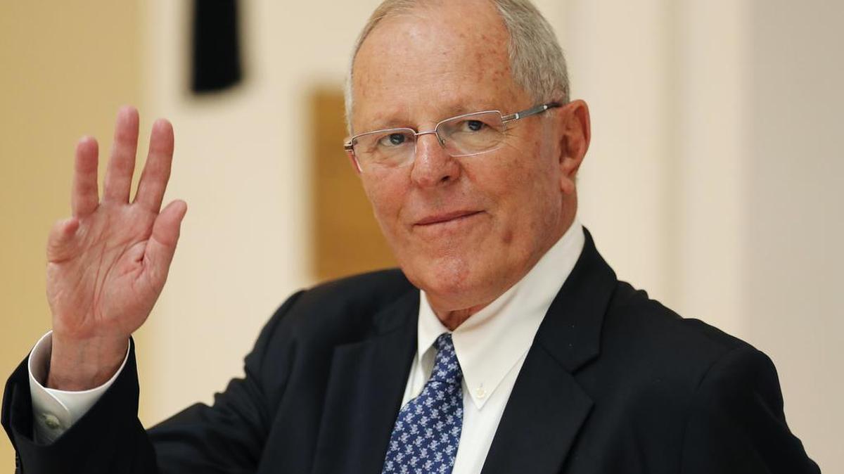 El presidente de Perú Pablo Kuczynski en una reunión el 11 de noviembre de 2017.
