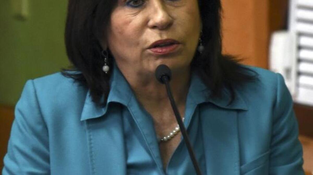 La candidata presidencia de la Unidad Nacional de la Esperanza (UNE), Sandra Torres.