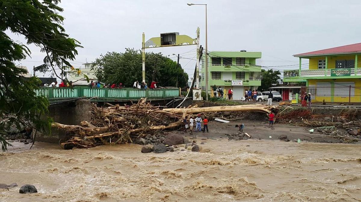 
El primer ministro de Dominica, Roosevelt Skerrit, elevó hoy a un número aproximado de 20 los muertos en ese territorio por el paso de la tormenta tropical Erika por la región del Caribe Oriental, según un balance provisional y mientras continúan las labores de rescate de desaparecidos. Skerrit dijo en una declaración televisiva que la destrucción dejada por el paso de Erika por el pequeño territorio caribeño fue de "proporciones épicas". La cifra de muertos sigue aumentando a medida que los equipos de rescate de Venezuela, Trinidad y Tobago y las vecinas islas francesas llegan para ayudar en el rescate y limpieza de la zona. 
