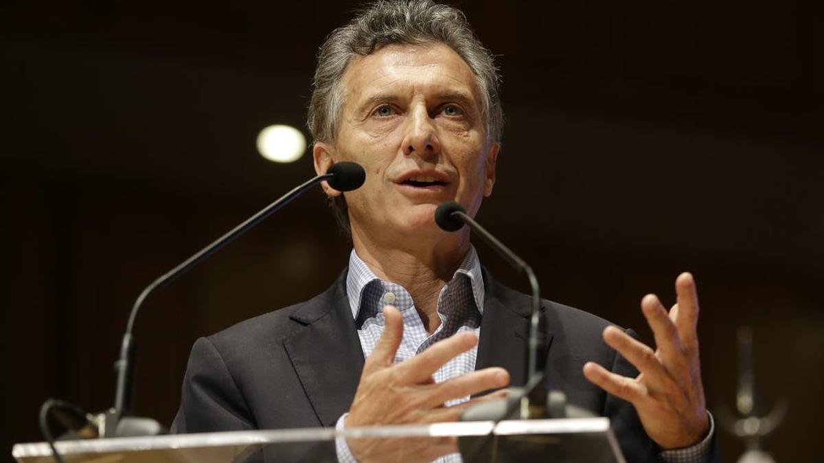 El candidato de la coalición opositora a la presidencia de Argentina Mauricio Macri.