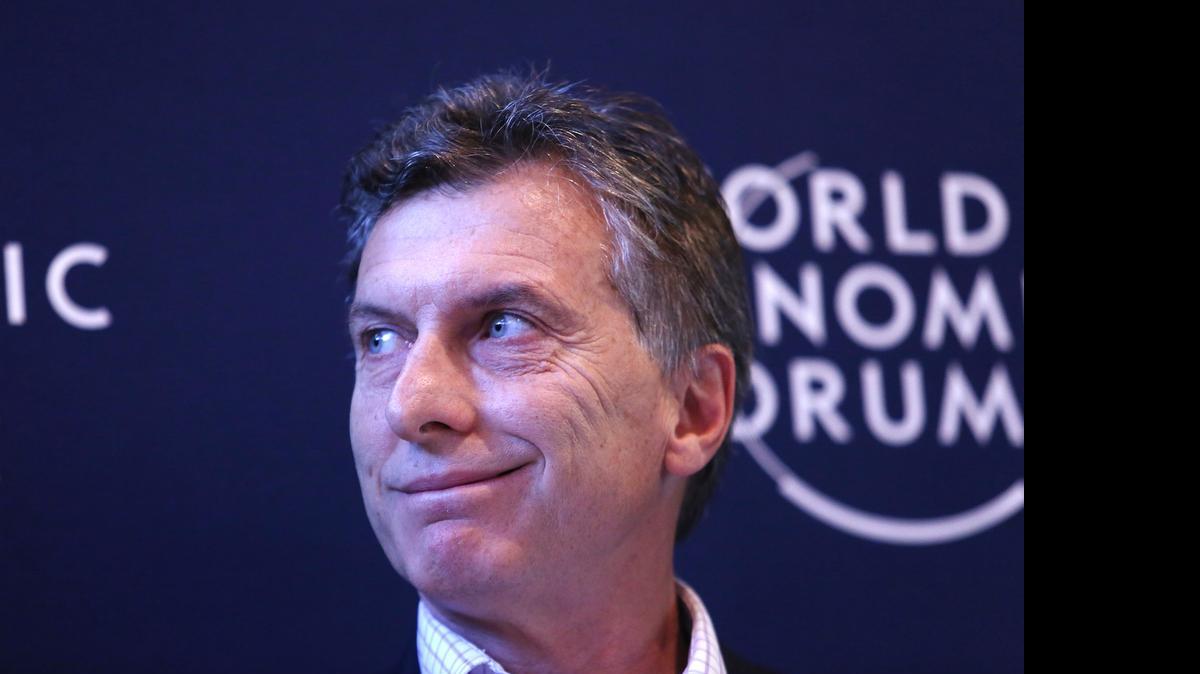 
El candidato presidencial argentino y alcalde Buenos Aires, Mauricio Macri, durante la reunión del Foro Económico Mundial, en Davos, en el 2014.
