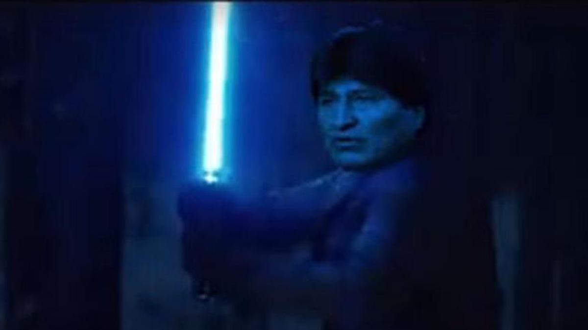 Seguidores del presidente de Bolivia, Evo Morales, usaron un avance de la película “Star Wars: El despertar de la fuerza” para hacer propaganda en favor de la reforma constitucional para su reelección.