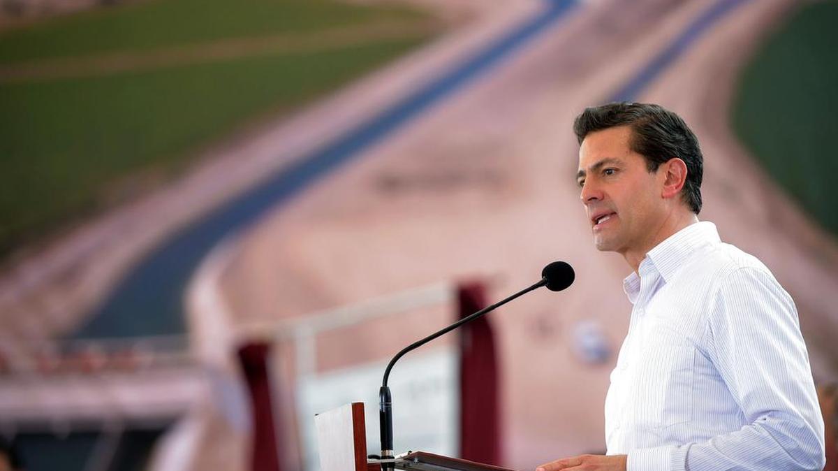 El presidente Enrique Peña Nieto durante un evento público el 24 de julio de 2017, en la ciudad de Mexicali, en el estado de Baja California (México).