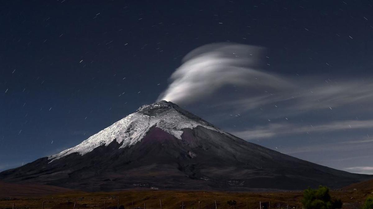Vista del volcán Cotopaxi.