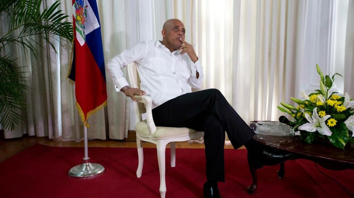 El presidente de Haití, Michel Martelly, durante una entrevista el lunes en el Palacio Nacional, en Puerto Príncipe.