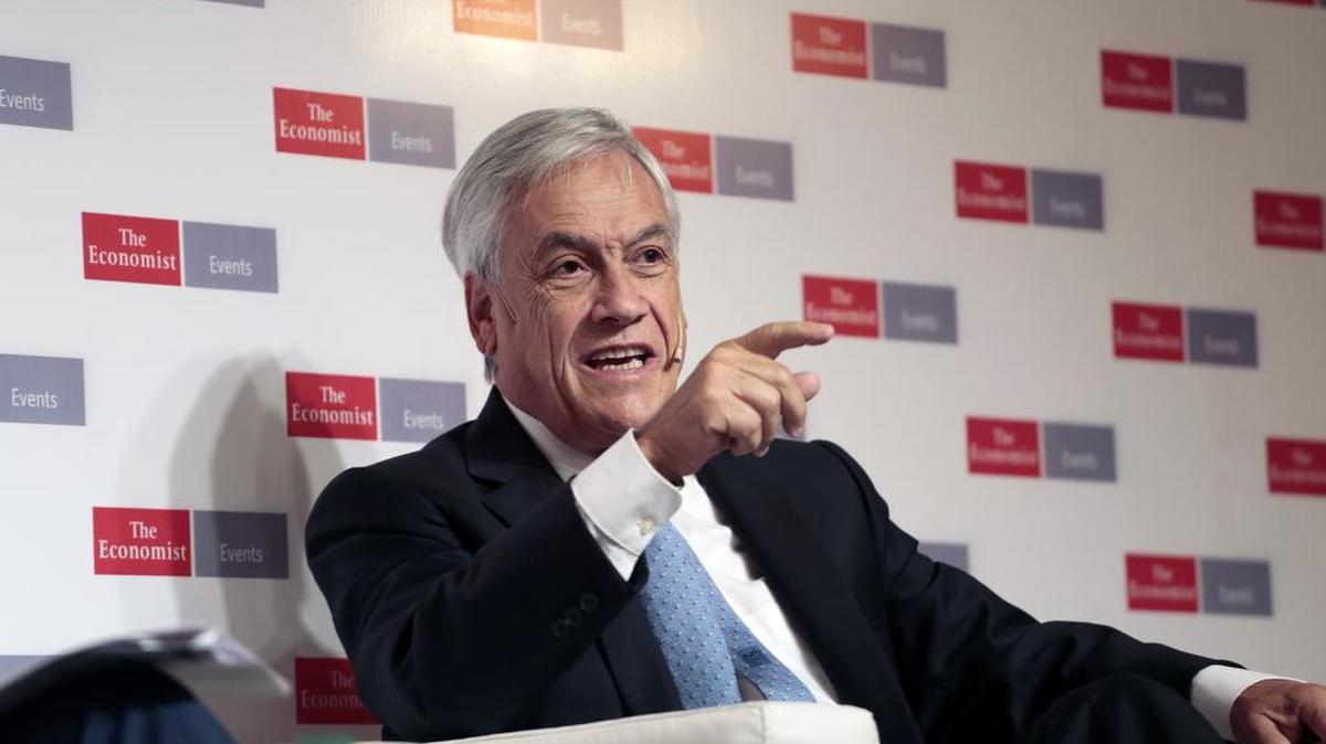 Sebastián Piñera, expresidente de Chile, participa en una cumbre del revista The Economist en Buenos Aires, Argentina.