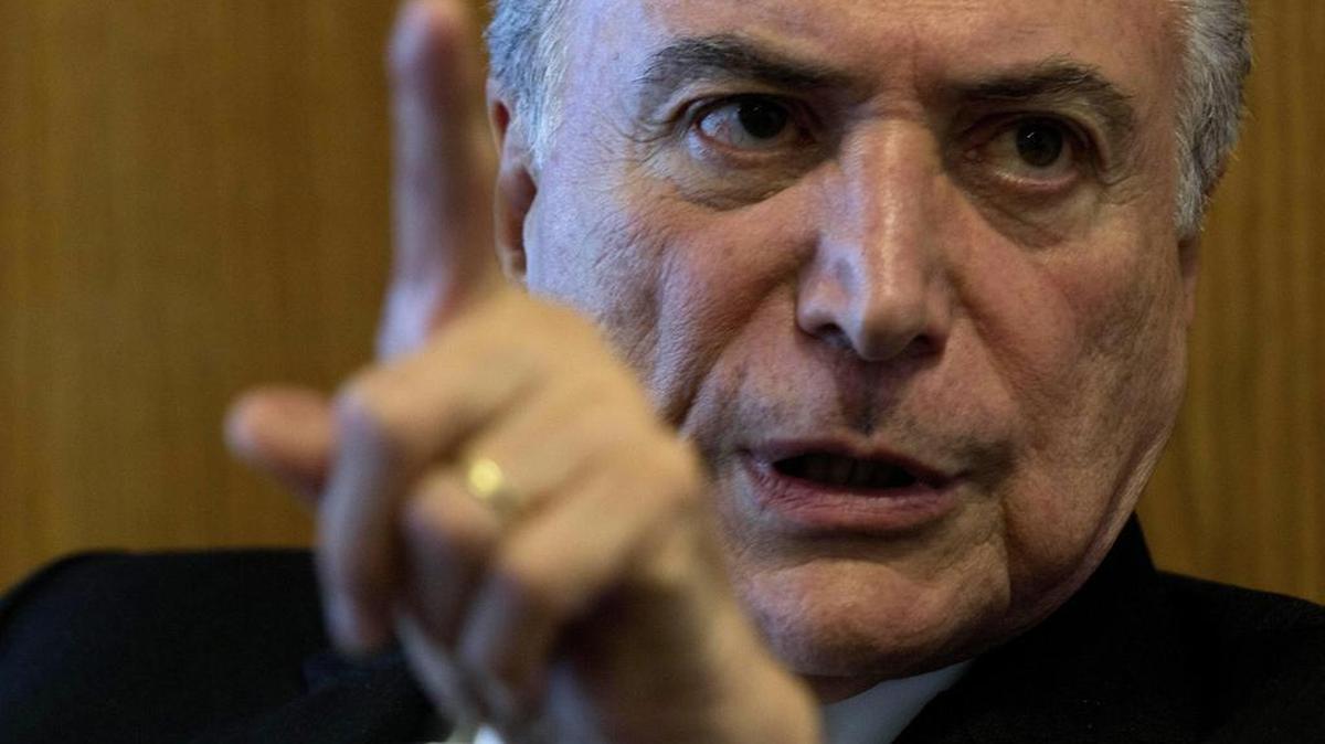 El presidente de Brasil, Michel Temer, durante la entrevista concedida a la Agencia EFE en Brasilia.