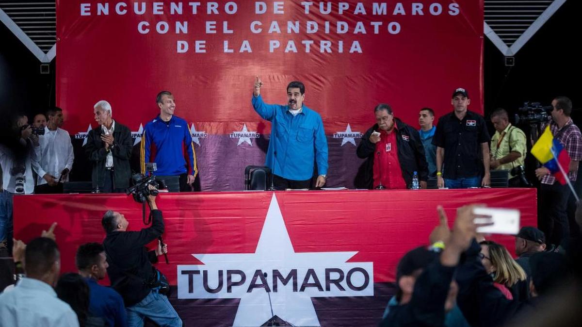 El gobernante de Venezuela, Nicolás Maduro, habla en un encuentro con la coalición oficialista Gran Polo Patriótico (GPP), el 3 de febrero del 2018, en Caracas.